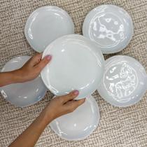 Conjunto Prato 6 Pratos de Sobremesa Bio New White
