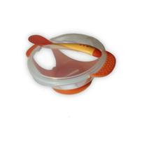 Conjunto Prato e Colher Infantil de Plástico e Silicone Conjunto Prato e Colher Infantil de Plástico e Silicone