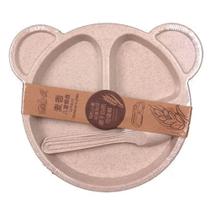 Conjunto Prato e Talheres Infantil para alimentação saudável - Wheat
