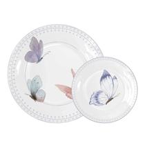 Conjunto Prato Jantar 27cm Sobremesa 23cm Melamina Plástico Conjunto Prato Jantar 27cm Sobremesa 23cm Melamina Plástico