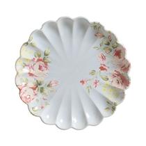 Conjunto Prato Raso Relevo Azul Rosas Vó Dulce Scalla