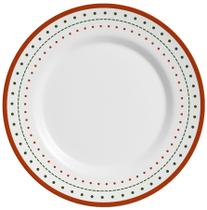 Conjunto pratos de natal raso alleanza christmas dots 6 und