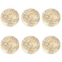 Conjunto Pratos Sobremesa 06 Peças Coup Ikebana Porto Brasil Conjunto Pratos Sobremesa 06 Peças Coup Ikebana Porto Brasil