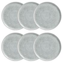 Conjunto Pratos Sobremesa 6 Peças 21cm Bio Pietra Cerâmica Stoneware Porto Brasil Mesa Posta Conjunto Pratos Sobremesa 6 Peças 21cm Bio Pietra Cerâmica Stoneware Porto Brasil Mesa Posta