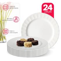 Conjunto Pratos Sobremesa Caribe 24 Unidades Cêramica 20cm Conjunto Pratos Sobremesa Caribe 24 Unidades Cêramica 20cm
