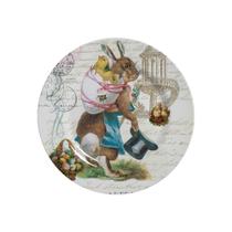 Conjunto Pratos Sobremesa Coelho Easter Vintage Alleanza 8Pç