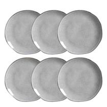 Conjunto Pratos Sobremesa Orgânico Concreto 1 Classificação Porto Brasil 6pcs Conjunto Pratos Sobremesa Orgânico Concreto 1 Classificação Porto Brasil 6pcs