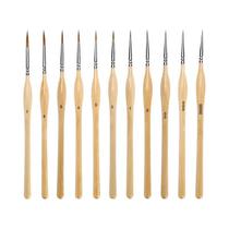 Conjunto Premium De Pincéis Miniatura De Pelo De Cabra Para Pintura De Modelos E Miniaturas