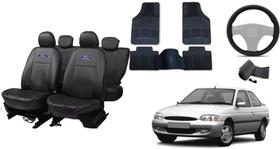 Conjunto Premium para Interior de Escort 95-03: Capas + Tapetes e Volante