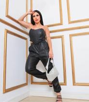 Conjunto Preto Calça e Cropped
