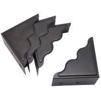 Conjunto preto de protetor de canto de metal para móveis JFWuhap 9x4 cm