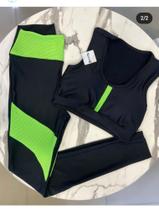 Conjunto preto e verde Conjunto preto e verde