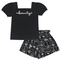 Conjunto Preto Infantil Pulla Bulla Menina - 53432-51
