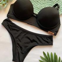 Conjunto preto lingerie TAM g