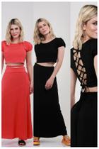 Conjunto preto ou vermelho