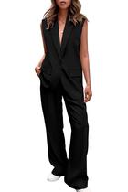 Conjunto PRETTYGARDEN Feminino Colete Sem Mangas e Calça Pantalona XL Conjunto PRETTYGARDEN Feminino Colete Sem Mangas e Calça Pantalona XL