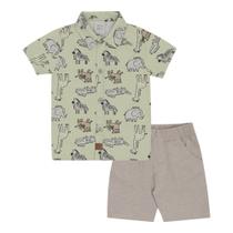 Conjunto Primeiros Passos Menino - Verde - 52276-1329 Conjunto Primeiros Passos Menino - Verde - 52276-1329