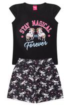 Conjunto Princesa Unicórnio e Shorts