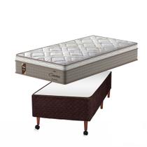 Conjunto Probel Cameron Box Castor Marrom Solteiro 88x188x70cm