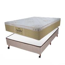 Conjunto Probel Celestial Bege Box Castor Revolution Bege Casal 138x188x77cm