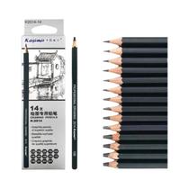 Conjunto Profissional De 14 Lápis De Desenho HB 2B 6H 4H 2H 3B 4B 5B 6B 10B 12B 1B Materiais De Arte