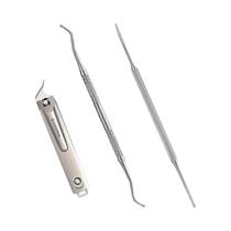 Conjunto Profissional De 3 Peças De Cortadores De Unhas De Aço Inoxidável Com Lifter E Caixa De