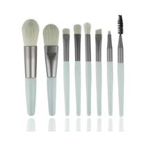 Conjunto Profissional De 8 Pincéis De Maquiagem Portáteis Para Base, Blush, Corretivo E Ferramentas