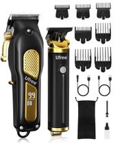 Conjunto profissional de máquinas de cortar cabelo Ufree sem fio para homens