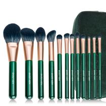 Conjunto profissional de pincéis de maquiagem de fibra natural e cabelo de cabra, conjunto combinado de pincéis de maquiagem para cabelo com estojo da Luxury ENZO KEN, conjunto de maquiagem Emerald Green Cosmetic Brushes, pincéis de maquiagem de cerdas naturais. Conjunto profissional de pincéis de maquiagem de fibra natural e cabelo de cabra, conjunto combinado de pincéis de maquiagem para cabelo com estojo da Luxury ENZO KEN, conjunto de maquiagem Emerald Green Cosmetic Brushes, pincéis de maquiagem de cerdas naturais.