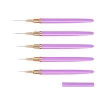 Conjunto Profissional De Pincéis Para Decoração De Unhas 5 Peças: Técnicas De Traço Fino E Listras