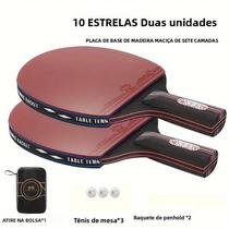 Conjunto Profissional De Raquetes De Tênis De Mesa De Carbono 10 Estrelas Para Adultos - Raquete Conjunto Profissional De Raquetes De Tênis De Mesa De Carbono 10 Estrelas Para Adultos - Raquete