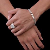Conjunto Promocional 010-Anel+Pulseira Prata 925