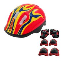 Conjunto Proteção Infantil Capacete Bike Skate 7 Peças