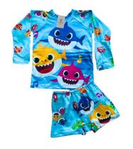 Conjunto Proteção Solar Baby Shark .M (4 a 7 Anos)