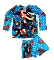 Conjunto Proteção Solar Capitão América P (1-3 anos) Conjunto Proteção Solar Capitão América P (1-3 anos)