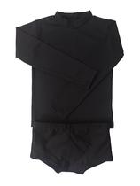 Conjunto proteção Uv menino preto - camiseta e sunga 0 a 16 anos