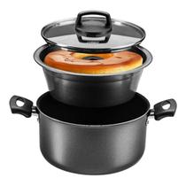 Conjunto Pudim Banho-Maria Nº 20 3,2 Litros Alumínio Cor Grafite