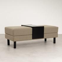 Conjunto Puff Baú 120cm e Bandeja Antúrio CabeCasa MadeiraOriginals Bege Conjunto Puff Baú 120cm e Bandeja Antúrio CabeCasa MadeiraOriginals Bege