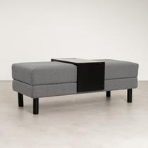 Conjunto Puff Baú 120cm e Bandeja Antúrio CabeCasa MadeiraOriginals