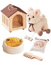 Conjunto Pull Dog Toy ROBOTIME Puppy Pet Care Pretend Play