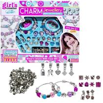 Conjunto Pulseiras Bijuterias Infantil Montar Jóias Acessórios Colar Castela