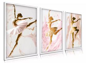 Conjunto Quadro Bailarina Rose Gold "