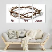 Conjunto Quadro Decorativo Foi Por Amor "