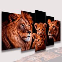 Conjunto Quadro Decorativo Mosaico Com Foto Personalizado Família De Leões 2 Filhotes PVC Decoração para Sala de Jantar Quarto Casal Conjunto Quadro Decorativo Mosaico Com Foto Personalizado Família De Leões 2 Filhotes PVC Decoração para Sala de Jantar Quarto Casal