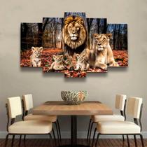 Conjunto Quadro Decorativo Mosaico Com Foto Personalizado Familia de Leões 3 Filhotes PVC Decoração para Sala de Jantar Quarto Casal Conjunto Quadro Decorativo Mosaico Com Foto Personalizado Familia de Leões 3 Filhotes PVC Decoração para Sala de Jantar Quarto Casal