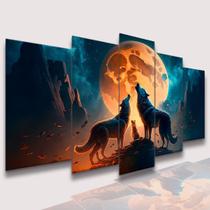 Conjunto Quadro Decorativo Mosaico Com Foto Personalizado Lobos PVC Decoração para Sala de Jantar Quarto Casal Conjunto Quadro Decorativo Mosaico Com Foto Personalizado Lobos PVC Decoração para Sala de Jantar Quarto Casal