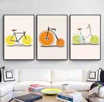 Conjunto Quadro Frutas Decoração "