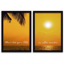 Conjunto Quadros 2pçs 40X60 Sol E Mar Moldura Preta Conjunto Quadros 2pçs 40X60 Sol E Mar Moldura Preta