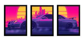 Conjunto Quadros Arte Carro Esportivo Decoração Sala Quarto Conjunto Quadros Arte Carro Esportivo Decoração Sala Quarto