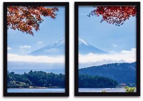 Conjunto Quadros Decorativos 2 peças 20x30 Monte Fuji